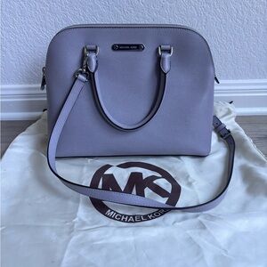 Michael Kors Medium Lavender Saffiano Satchel Bag